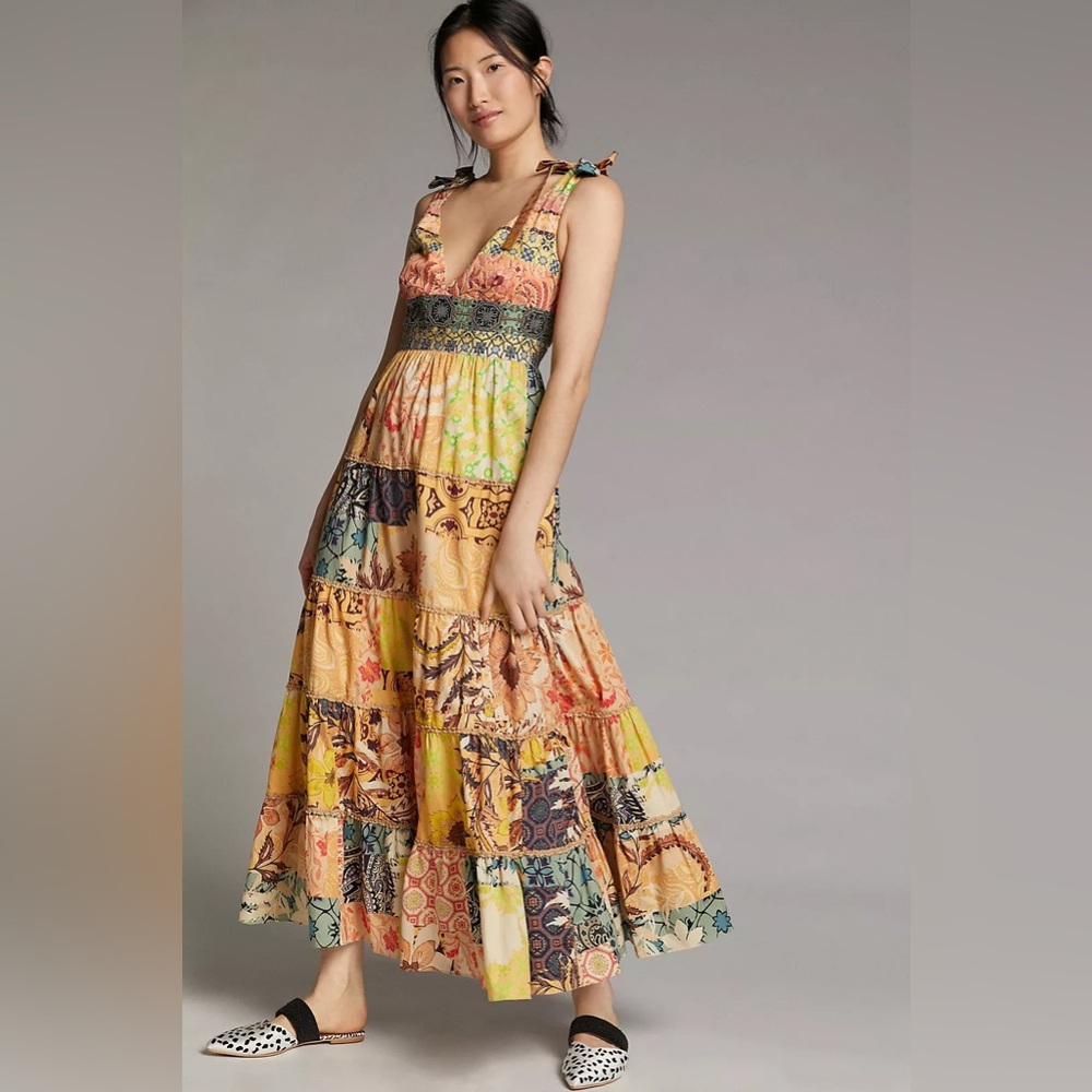 Rosalinda Patchwork Maxi Dress